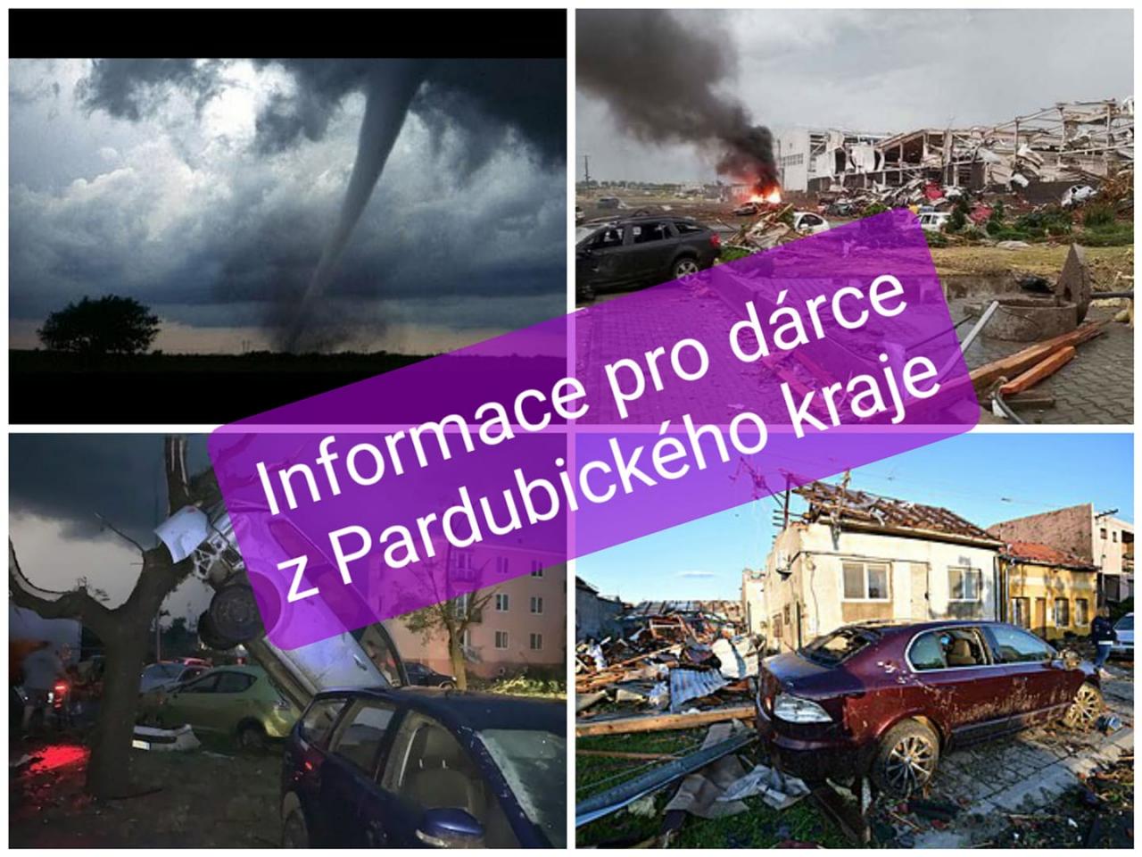 V kraji se zvedla vlna solidarity s lidmi, které postihlo tornádo