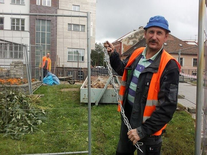 Oprava břehů Chrudimky na Bídě