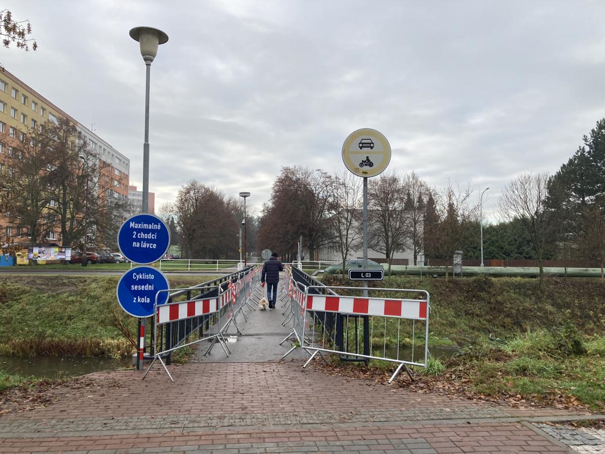 Uzavření lávky se plánuje na začátek školního roku