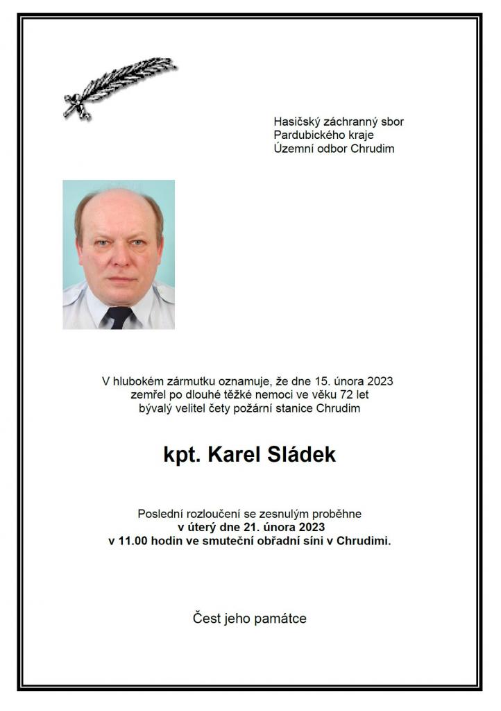 Chystá se pohřeb kapitána Sládka