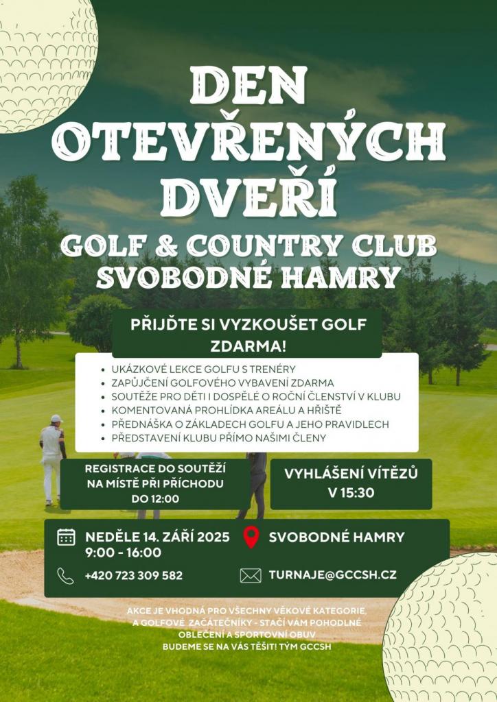 Zažijte golf jinak ve Svobodných Hamrech