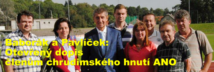 Baborák a Pavlíček: Otevřený dopis členům chrudimského hnutí ANO