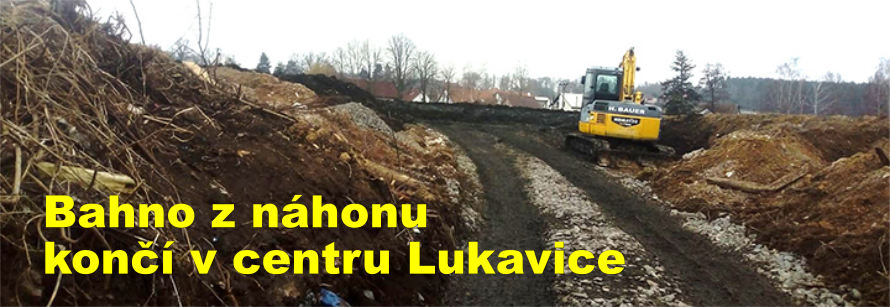 Bahno z náhonu končí v centru Lukavice