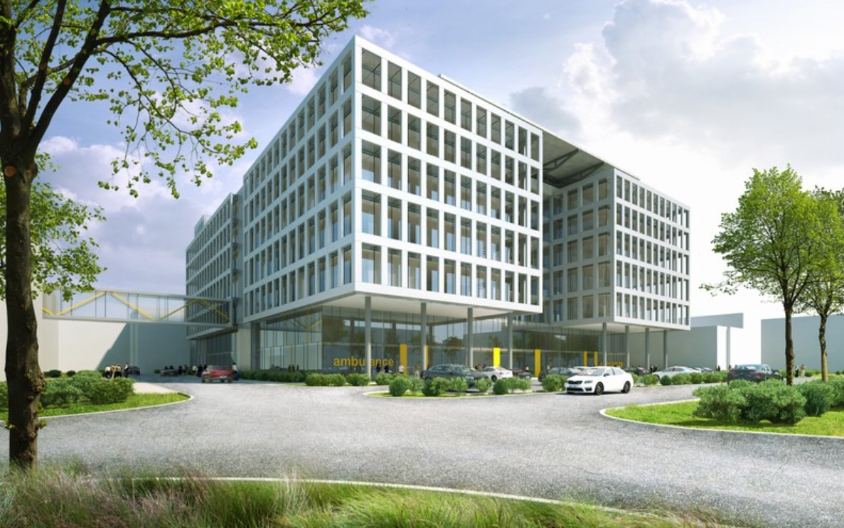 Beton a málo zeleně? Nové moderní srdce nemocnice už se rýsuje