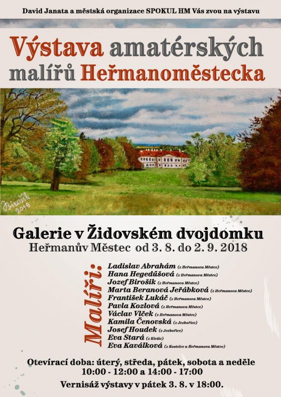 Výstava amatérských malířů z Heřmanova Městce a okolí