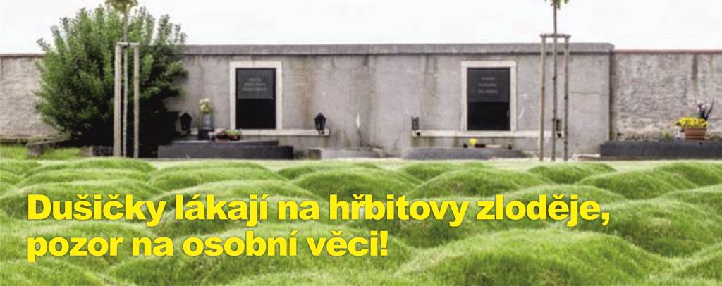 Dušičky lákají na hřbitovy zloděje, pozor na osobní věci!
