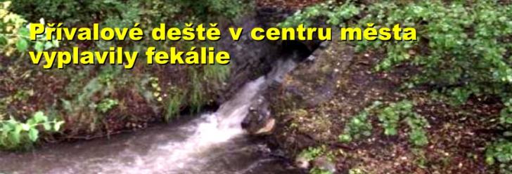 Přívalové deště v centru města vyplavily fekálie i s toaletním papírem