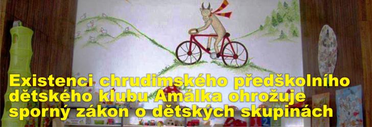 Existenci chrudimského předškolního dětského klubu Amálka ohrožuje sporný zákon o dětských skupinách