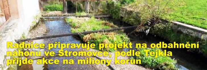 Radnice připravuje projekt na odbahnění náhonu ve Stromovce, podle Tejkla přijde akce na miliony korun