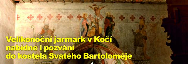 Velikonoční jarmark v Kočí nabídne i pozvání do kostela Svatého Bartoloměje
