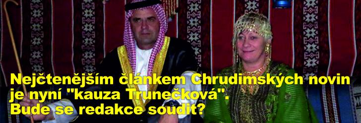 Nejčtenějším článkem Chrudimských novin je nyní "kauza Trunečková". Bude se redakce soudit?