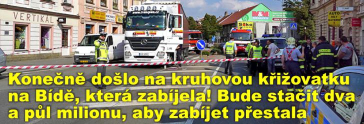 Konečně došlo na kruhovou křižovatku na Bídě, která zabíjela! Bude stačit dva a půl milionu, aby zabíjet přestala