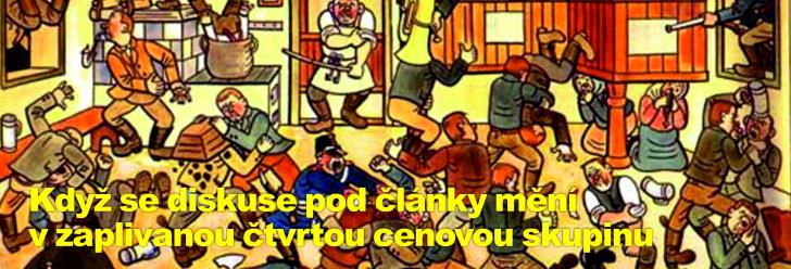 Když se diskuse pod články mění v zaplivanou čtvrtou cenovou skupinu