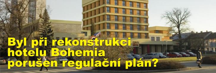 Byl při rekonstrukci hotelu Bohemia porušen regulační plán městské památkové zóny? Město zatím mlčí