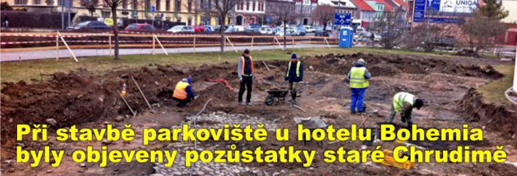 Při stavbě parkoviště u hotelu Bohemia byly objeveny relikty středověké a raně novověké zástavby předměstí Chrudimě
