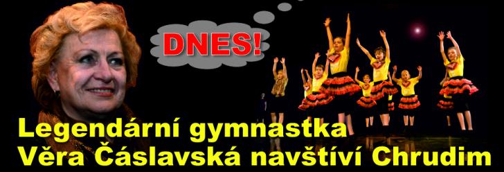 Světová hvězda Věra Čáslavská navštíví Chrudim