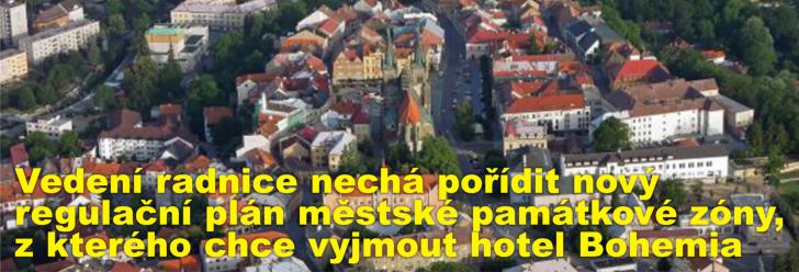 Vedení radnice nechá pořídit nový regulační plán městské památkové zóny, z kterého chce vyjmout hotel Bohemia