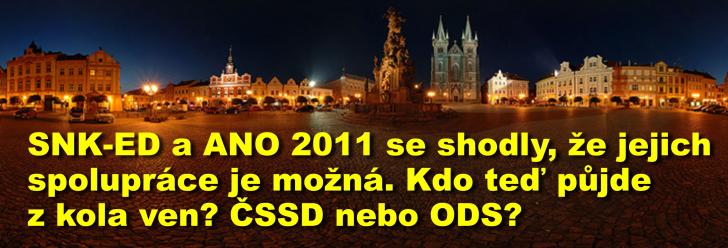 SNK-ED a ANO 2011 se shodly, že jejich spolupráce je možná. Kdo teď půjde z kola ven? ČSSD nebo ODS?