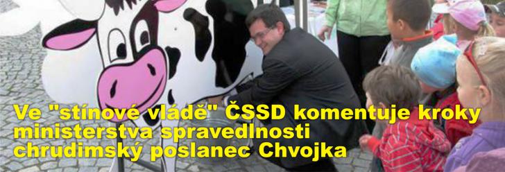 Ve "stínové vládě" ČSSD komentuje kroky ministerstva spravedlnosti chrudimský poslanec Chvojka