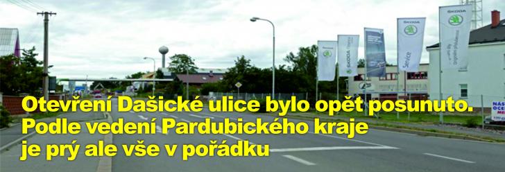 Otevření Dašické ulice bylo opět posunuto. Podle vedení Pardubického kraje je prý ale vše v pořádku