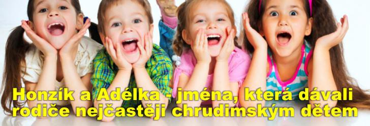 Rodiče v Chrudimi dávali loni nejčastěji svým dětem jména Honzík a Adélka, exotická jména neměla tentokrát šanci