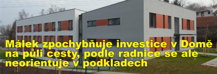 Málek zpochybňuje investice v Domě na půli cesty, podle radnice se ale neorientuje v podkladech zastupitelstva