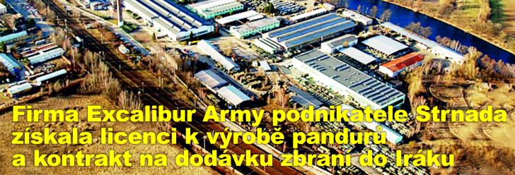 Firma Excalibur Army podnikatele Strnada získala licenci k výrobě pandurů a kontrakt na dodávku zbraní do Iráku
