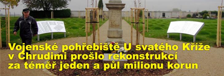 Vojenské pohřebiště U svatého Kříže v Chrudimi prošlo rekonstrukcí téměř za jeden a půl milionu korun