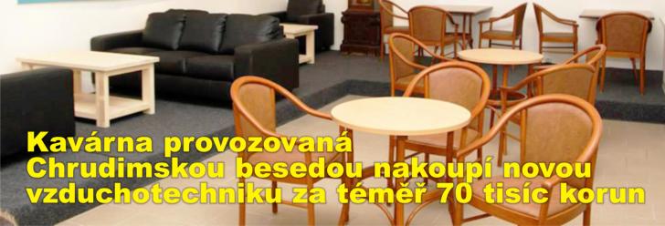 Kavárna provozovaná Chrudimskou besedou nakoupí novou vzduchotechniku za téměř 70 tisíc korun