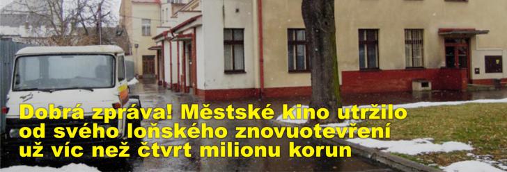 Dobrá zpráva! Městské kino utržilo od svého loňského znovuotevření už víc než čtvrt milionu korun