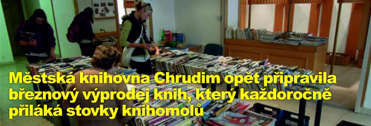 Městská knihovna Chrudim opět připravila březnový výprodej knih, který každoročně přiláká stovky knihomolů