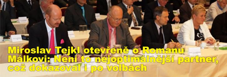 Miroslav Tejkl otevřeně o Romanu Málkovi: Není to nejoptimálnější partner, což dokazoval i po volbách