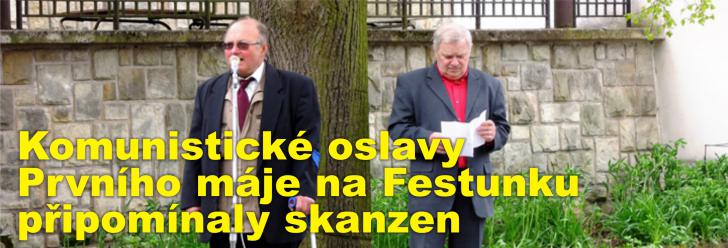 Komunistické oslavy Prvního máje na Festunku připomínaly skanzen, který zakonzervoval totalitní ideologii