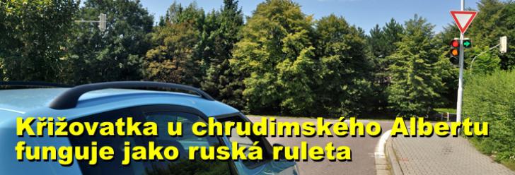Křižovatka u chrudimského Albertu funguje jako ruská ruleta