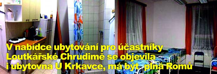 V nabídce ubytování pro účastníky Loutkářské Chrudimě se objevila i ubytovna U Krkavce, má být  plná Romů