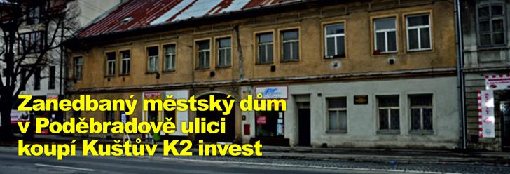 Zanedbaný městský dům v Poděbradově ulici koupí Kuštův K2 invest