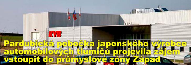 Pardubická pobočka japonského výrobce automobilových tlumičů projevila zájem vstoupit do průmyslové zóny Západ
