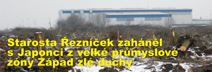 Starosta Řezníček zaháněl s Japonci z velké průmyslové zóny Západ zlé duchy a zapíjel to rýžovým vínem