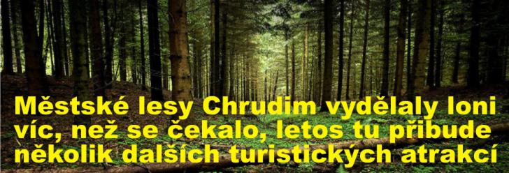 Městské lesy Chrudim vydělaly loni víc, než se čekalo, letos tu přibude několik dalších turistických atrakcí