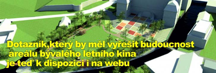 Dotazník, který by měl vyřešit budoucnost areálu bývalého letního kina je teď k dispozici i na webu