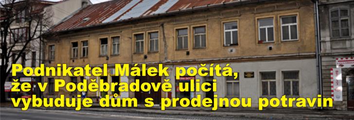 Podnikatel Málek ze Slatiňan počítá, že v Poděbradově ulici vybuduje dům s prodejnou potravin a zmrzliny