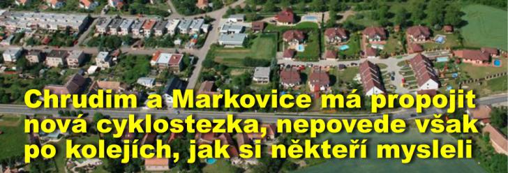 Chrudim a Markovice má propojit nová cyklostezka, nepovede však po kolejích, jak si někteří mysleli
