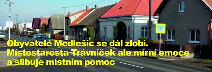 Obyvatelé Medlešic se dál zlobí. Místostarosta Trávníček ale mírní emoce a slibuje místním pomoc
