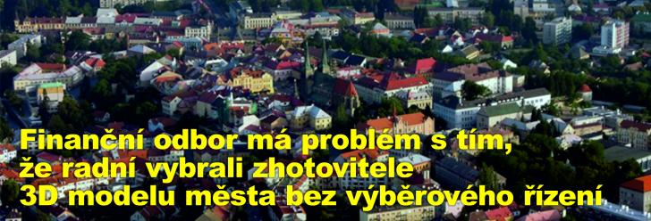 Finanční odbor má problém s tím, že radní vybrali zhotovitele 3D modelu města bez výběrového řízení