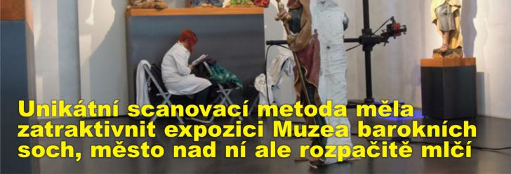 Unikátní scanovací metoda měla zatraktivnit expozici Muzea barokních soch, město nad ní ale rozpačitě mlčí