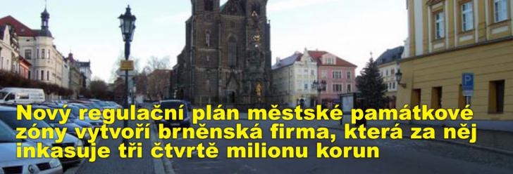 Nový regulační plán městské památkové zóny vytvoří brněnská firma, která za něj inkasuje tři čtvrtě milionu korun