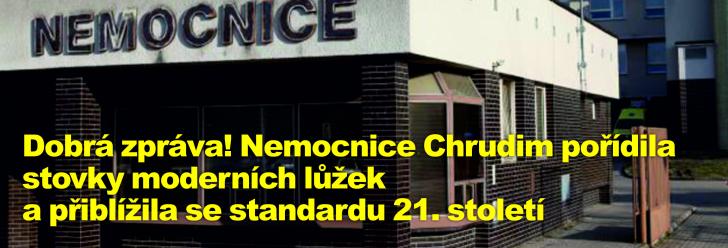 Dobrá zpráva! Nemocnice Chrudim pořídila stovky moderních lůžek a přiblížila se standardu 21. století