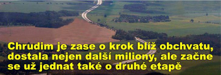 Chrudim je zase o krok blíž obchvatu, dostala nejen další miliony, ale začne se už jednat také o druhé etapě