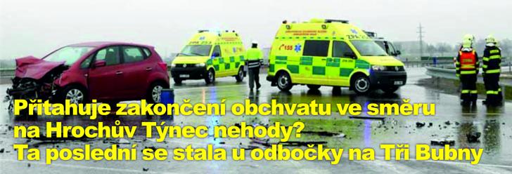 Přitahuje zakončení obchvatu ve směru na Hrochův Týnec nehody? Ta poslední se stala u odbočky na Tři Bubny