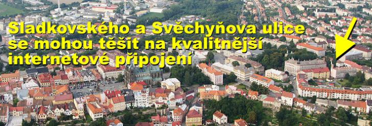 Sladkovského a Svěchyňova ulice se mohou těšit na kvalitnější internetové připojení